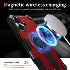 For iPhone 16 Plus Shockproof Kickstand Metallic Shaft MagSafe Phone Case(Red) - 3