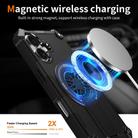 For iPhone 16 Plus Shockproof Kickstand Metallic Shaft MagSafe Phone Case(Black) - 3