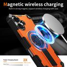 For iPhone 16 Plus Shockproof Kickstand Metallic Shaft MagSafe Phone Case(Orange) - 3