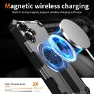 For iPhone 16 Shockproof Kickstand Metallic Shaft MagSafe Phone Case(Silver) - 3