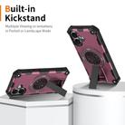 For iPhone 16 Shockproof Kickstand Metallic Shaft MagSafe Phone Case(Purple) - 2