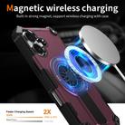 For iPhone 16 Shockproof Kickstand Metallic Shaft MagSafe Phone Case(Purple) - 3
