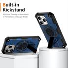 For iPhone 15 Pro Max Shockproof Kickstand Metallic Shaft MagSafe Phone Case(Blue) - 2