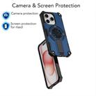 For iPhone 15 Pro Max Shockproof Kickstand Metallic Shaft MagSafe Phone Case(Blue) - 3
