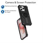 For iPhone 15 Pro Max Shockproof Kickstand Metallic Shaft MagSafe Phone Case(Black) - 3