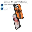 For iPhone 15 Pro Max Shockproof Kickstand Metallic Shaft MagSafe Phone Case(Orange) - 3