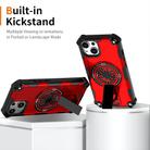 For iPhone 15 Shockproof Kickstand Metallic Shaft MagSafe Phone Case(Red) - 2