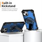 For iPhone 15 Shockproof Kickstand Metallic Shaft MagSafe Phone Case(Blue) - 2