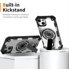For iPhone 15 Shockproof Kickstand Metallic Shaft MagSafe Phone Case(Silver) - 2