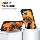 For iPhone 15 Shockproof Kickstand Metallic Shaft MagSafe Phone Case(Orange) - 2