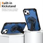 For iPhone 14 Plus Shockproof Kickstand Metallic Shaft MagSafe Phone Case(Blue) - 2