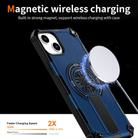 For iPhone 14 Plus Shockproof Kickstand Metallic Shaft MagSafe Phone Case(Blue) - 3
