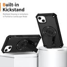 For iPhone 14 Plus Shockproof Kickstand Metallic Shaft MagSafe Phone Case(Black) - 2