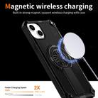 For iPhone 14 Plus Shockproof Kickstand Metallic Shaft MagSafe Phone Case(Black) - 3