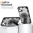 For iPhone 14 Plus Shockproof Kickstand Metallic Shaft MagSafe Phone Case(Silver) - 2