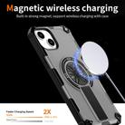 For iPhone 14 Plus Shockproof Kickstand Metallic Shaft MagSafe Phone Case(Silver) - 3