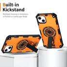 For iPhone 14 Plus Shockproof Kickstand Metallic Shaft MagSafe Phone Case(Orange) - 2
