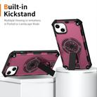 For iPhone 14 Plus Shockproof Kickstand Metallic Shaft MagSafe Phone Case(Purple) - 2