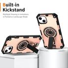 For iPhone 14 Plus Shockproof Kickstand Metallic Shaft MagSafe Phone Case(Rose Gold) - 2