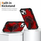 For iPhone 14 Shockproof Kickstand Metallic Shaft MagSafe Phone Case(Red) - 2