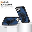 For iPhone 14 Shockproof Kickstand Metallic Shaft MagSafe Phone Case(Blue) - 2