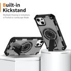 For iPhone 14 Shockproof Kickstand Metallic Shaft MagSafe Phone Case(Silver) - 2