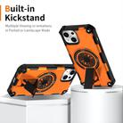 For iPhone 14 Shockproof Kickstand Metallic Shaft MagSafe Phone Case(Orange) - 2