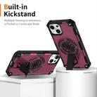 For iPhone 14 Shockproof Kickstand Metallic Shaft MagSafe Phone Case(Purple) - 2