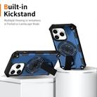 For iPhone 14 Pro Shockproof Kickstand Metallic Shaft MagSafe Phone Case(Blue) - 2