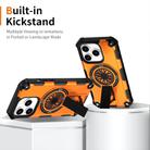 For iPhone 14 Pro Shockproof Kickstand Metallic Shaft MagSafe Phone Case(Orange) - 2