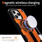 For iPhone 14 Pro Shockproof Kickstand Metallic Shaft MagSafe Phone Case(Orange) - 3