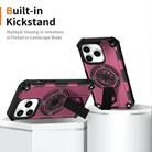 For iPhone 14 Pro Shockproof Kickstand Metallic Shaft MagSafe Phone Case(Purple) - 2