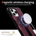 For iPhone 14 Pro Shockproof Kickstand Metallic Shaft MagSafe Phone Case(Purple) - 3