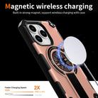 For iPhone 14 Pro Shockproof Kickstand Metallic Shaft MagSafe Phone Case(Rose Gold) - 3