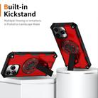 For iPhone 14 Pro Max Shockproof Kickstand Metallic Shaft MagSafe Phone Case(Red) - 2