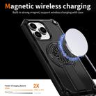 For iPhone 14 Pro Max Shockproof Kickstand Metallic Shaft MagSafe Phone Case(Black) - 3