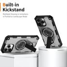 For iPhone 14 Pro Max Shockproof Kickstand Metallic Shaft MagSafe Phone Case(Silver) - 2