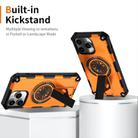 For iPhone 14 Pro Max Shockproof Kickstand Metallic Shaft MagSafe Phone Case(Orange) - 2