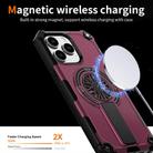 For iPhone 14 Pro Max Shockproof Kickstand Metallic Shaft MagSafe Phone Case(Purple) - 3