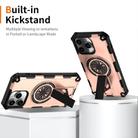 For iPhone 14 Pro Max Shockproof Kickstand Metallic Shaft MagSafe Phone Case(Rose Gold) - 2