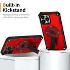For iPhone 13 Pro Max Shockproof Kickstand Metallic Shaft MagSafe Phone Case(Red) - 2