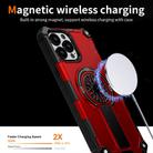 For iPhone 13 Pro Max Shockproof Kickstand Metallic Shaft MagSafe Phone Case(Red) - 3