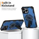 For iPhone 13 Pro Max Shockproof Kickstand Metallic Shaft MagSafe Phone Case(Blue) - 2