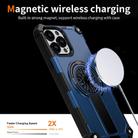 For iPhone 13 Pro Max Shockproof Kickstand Metallic Shaft MagSafe Phone Case(Blue) - 3