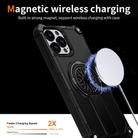 For iPhone 13 Pro Max Shockproof Kickstand Metallic Shaft MagSafe Phone Case(Black) - 3