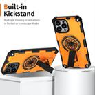 For iPhone 13 Pro Max Shockproof Kickstand Metallic Shaft MagSafe Phone Case(Orange) - 2