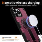 For iPhone 13 Pro Max Shockproof Kickstand Metallic Shaft MagSafe Phone Case(Purple) - 3