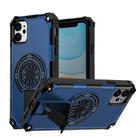 For iPhone 11 Shockproof Kickstand Metallic Shaft MagSafe Phone Case(Blue) - 1