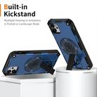 For iPhone 11 Shockproof Kickstand Metallic Shaft MagSafe Phone Case(Blue) - 2