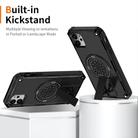 For iPhone 11 Shockproof Kickstand Metallic Shaft MagSafe Phone Case(Black) - 2
